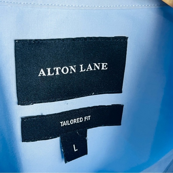 Alton Lane Blue Madison Twill Non-Iron Dress Shirt L - Picture 6 of 7